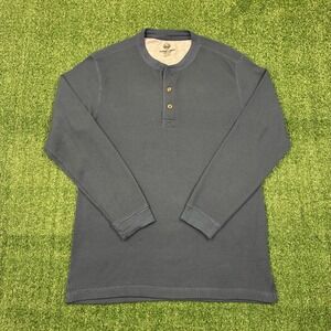 Vintage Y2K Alpine Lakes Waffle Knit Henley Shirt